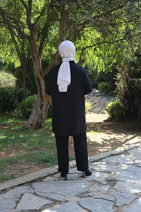 ست بالاتنه و پائین تنه مشکی زنانه بافت Pieef - کد 881690685