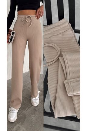 شلوار گرمکن حجاب بژ زنانه ساق پهن winmoda - کد 881717682