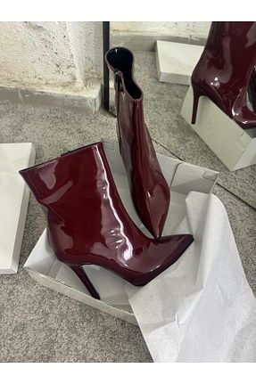 بوت / نیم بوت زرشکی زنانه چرم مصنوعی MYVOLANTE - کد 866490769