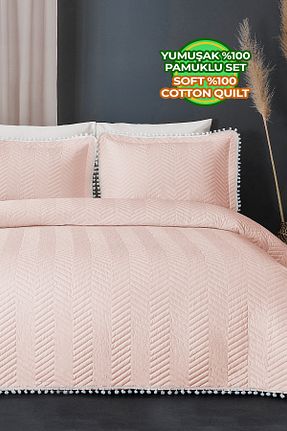 روتختی تکنفره صورتی پنبه ای Evlen Home Collection - کد 94837055
