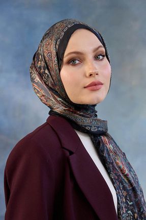 شال مشکی زنانه پنبه پلی استر İpekhan - کد 878837636