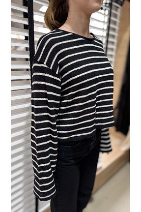 پلیور مشکی زنانه کراپ Turan Butik - کد 881717266