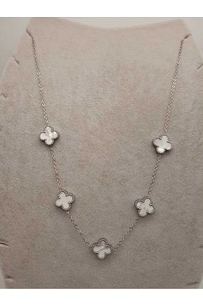 گردنبند استیل ( فولاد ) سفید زنانه استیل (فولاد) TLSMACCESORIES - کد 881743030