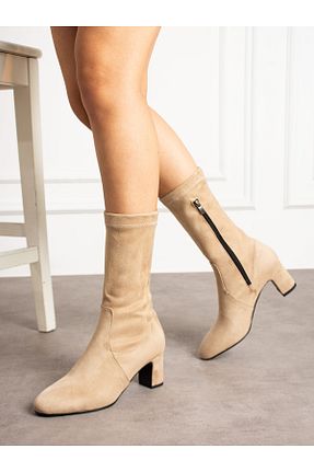 چکمه بژ زنانه جیر Alemdar Shoes - کد 881754221