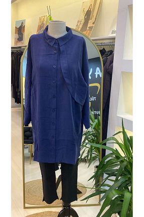 کت حجاب سرمه ای زنانه 3/4 Boy Invee - کد 881749055