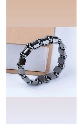 دستبند جواهر طوسی زنانه سنگ طبیعی tuba tesbih gümüş - کد 881754180