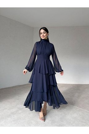لباس سرمه ای زنانه بافتنی Afiş Butik - کد 881763780