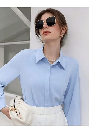 پیراهن آبی زنانه رگولار Moda Monisa - کد 881824465