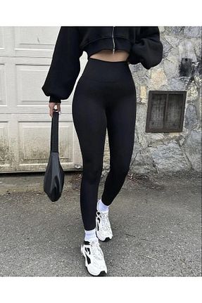 ساق شلواری مشکی زنانه بافتنی ELBA STİL - کد 766749303