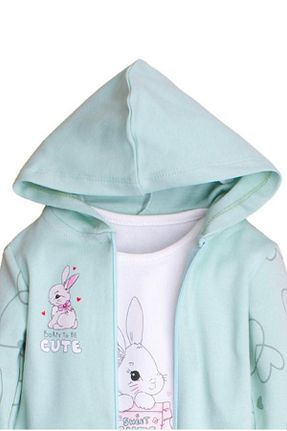 بادی و سرهمی نوزادی سبز بچه گانه پنبه ای Chicsy Baby - کد 881860601