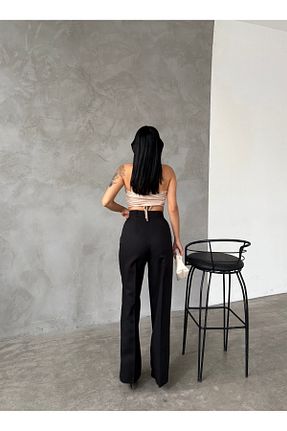 شلوار پارچه ای مشکی زنانه بلند XBELLA DENİM - کد 881871974