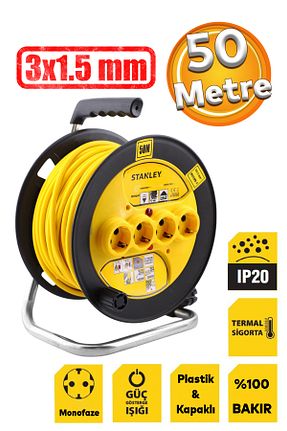 کابل افزودنی پریز گروهی زرد 4 Stanley - کد 881879550