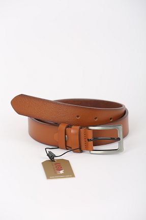 کمربند قهوه ای بچه گانه چرم خالص KASVA DERİ - کد 881889003