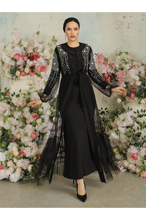 لباس مجلسی حجاب مشکی زنانه یقه دوچرخه Modamorfo - کد 809355121