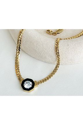 گردنبند استیل ( فولاد ) بژ زنانه استیل (فولاد) MOD10 - کد 881894581