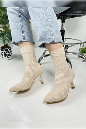 بوت / نیم بوت بژ زنانه تریکو Allyup - کد 788147150