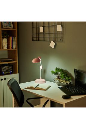 چراغ مطالعه / رومیزی صورتی فلزی Nisaluce - کد 66574206