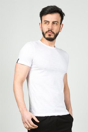 تیشرت سفید مردانه اسلیم فیت Cazador - کد 881898810