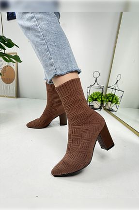 بوت / نیم بوت قهوه ای زنانه تریکو Nstil - کد 865233710