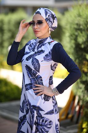 مایو حجاب سرمه ای زنانه پلی استر Remsa Mayo - کد 41635030