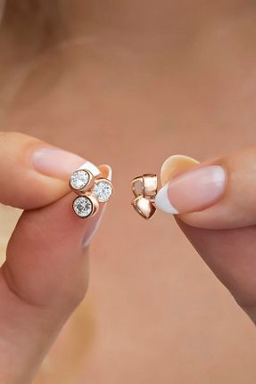 گوشواره نقره سفید زنانه 925 عیار NEREZE - کد 348542291