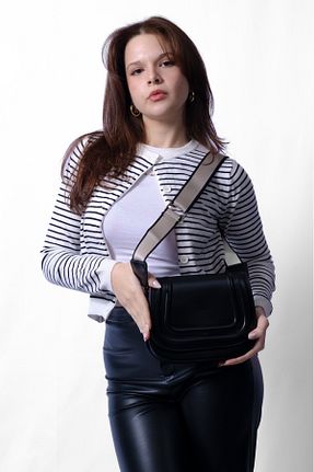 کیف دوشی مشکی زنانه پارچه ای PAGGET - کد 881908306