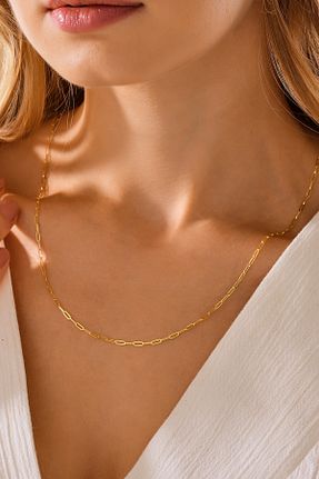 گردنبند طلا طلائی زنانه 14 عیار MOOM MÜCEVHERAT - کد 881909640