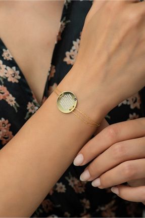 دستبند نقره طلائی زنانه 925 عیار NEREZE - کد 50334980