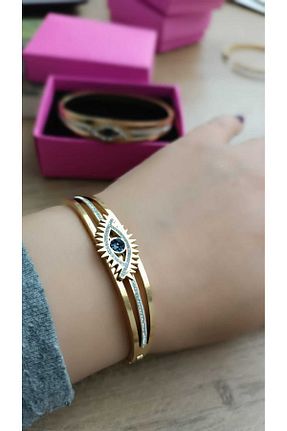 دستبند استیل (فولاد) زرد زنانه استیل (فولاد) shop - کد 873841400
