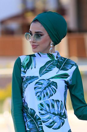 کلاه شنای حجاب سبز زنانه Remsa Mayo - کد 105701550