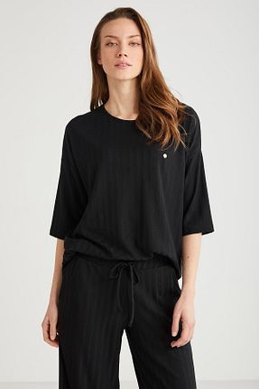 ست لباس راحتی مشکی زنانه لیسانس دار	 Penye Mood - کد 881922885