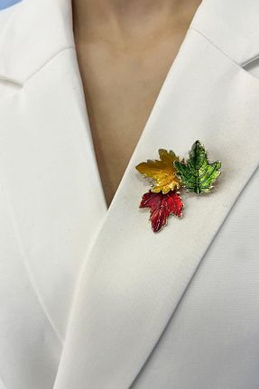 سنجاق سینه نارنجی فلزی Modex - کد 879975098