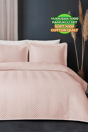 روتختی تکنفره صورتی پنبه ای Evlen Home Collection - کد 881921662