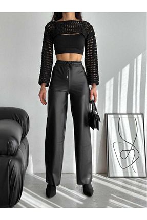 شلوار مشکی زنانه پاچه پهن Butik - کد 881917197