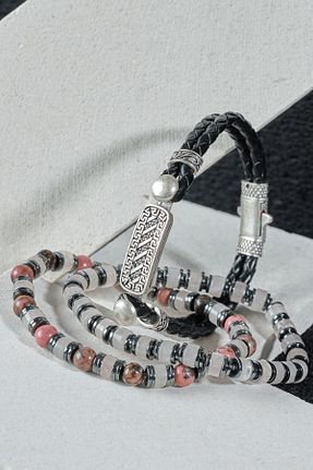 دستبند جواهر مشکی زنانه سنگ طبیعی Ssilhoutte Doğaltaş - کد 881917444