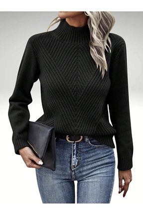 پلیور مشکی زنانه طرح دار DRESSY CL - کد 881929042