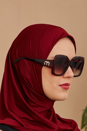 مایو حجاب زرشکی زنانه چاپی Remsa Mayo - کد 841289096