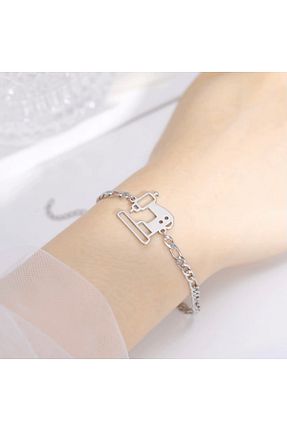 دستبند استیل (فولاد) سفید زنانه استیل ضد زنگ Shiny Spectra - کد 881933517