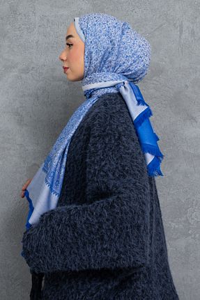 شال آبی زنانه کشمیر HanBaba - کد 881935648