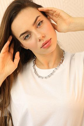 گردنبند جواهر زنانه روکش نقره Modex - کد 98845825