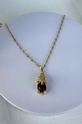 گردنبند استیل ( فولاد ) طلائی زنانه استیل (فولاد) Glitterring - کد 881943533