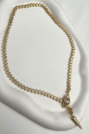 گردنبند جواهر طلائی زنانه Modex - کد 789067441