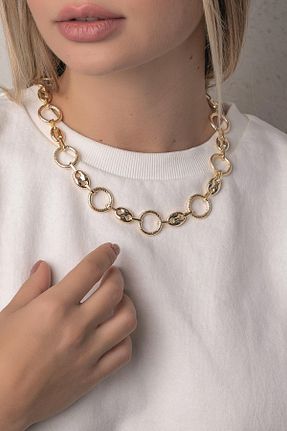 گردنبند جواهر طلائی زنانه Modex - کد 129703311
