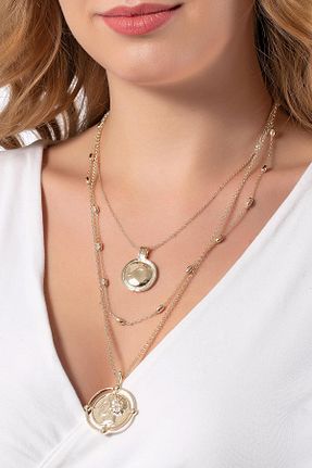 گردنبند جواهر طلائی زنانه Modex - کد 3749916