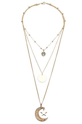 گردنبند جواهر طلائی زنانه روکش طلا Modex - کد 42544997