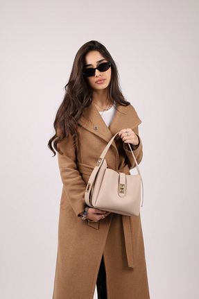 کیف دوشی بژ زنانه چرم مصنوعی NOTHING - کد 881743068