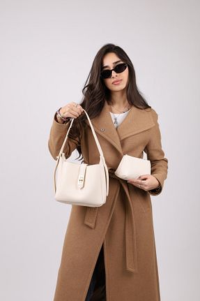 کیف دوشی بژ زنانه چرم مصنوعی NOTHING - کد 881742408