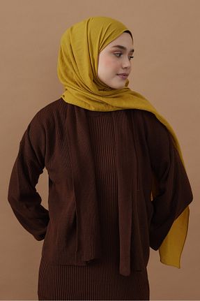 شال زرد زنانه Modakaşmir - کد 881969874