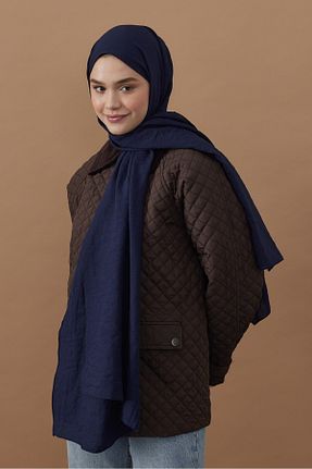 شال سرمه ای زنانه Modakaşmir - کد 881969852