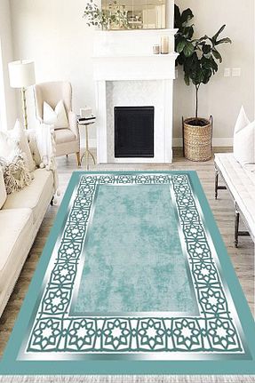 فرش فیروزه ای زیره ضد لغزش MOTTO HALI - کد 237852097